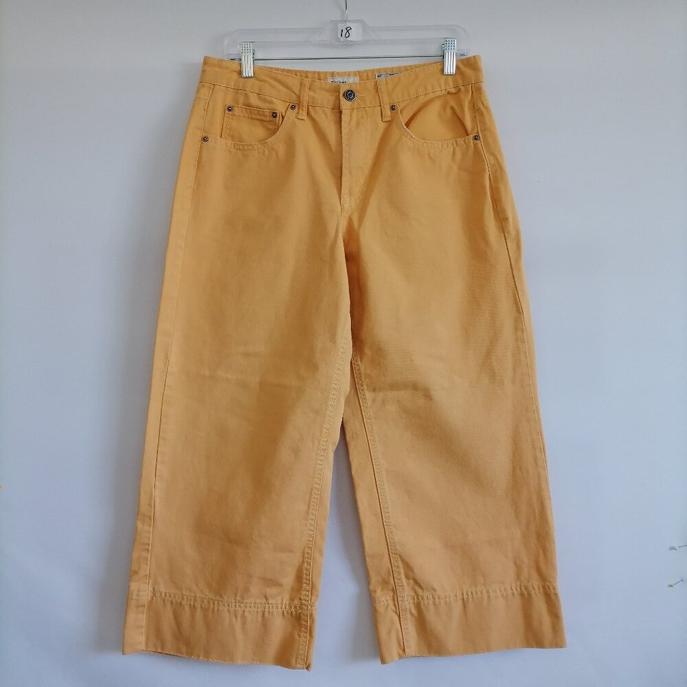 Women's Cropped Ankle Jeans in Mustard Yellow